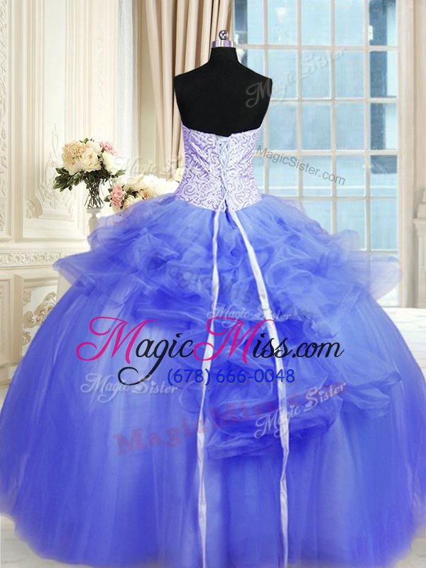 wholesale latest pick ups lavender sleeveless tulle lace up 15th birthday dress for military ball and sweet 16 and quinceanera