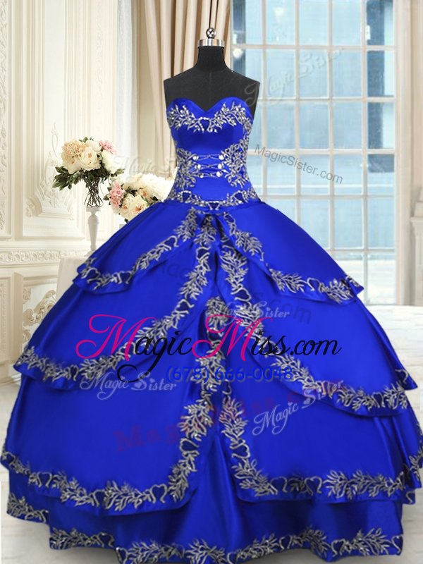 wholesale low price sleeveless lace up floor length beading and embroidery and ruffled layers 15 quinceanera dress