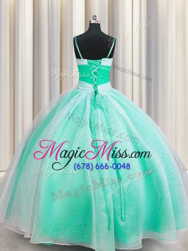 wholesale noble spaghetti straps sleeveless organza 15 quinceanera dress beading and ruching lace up