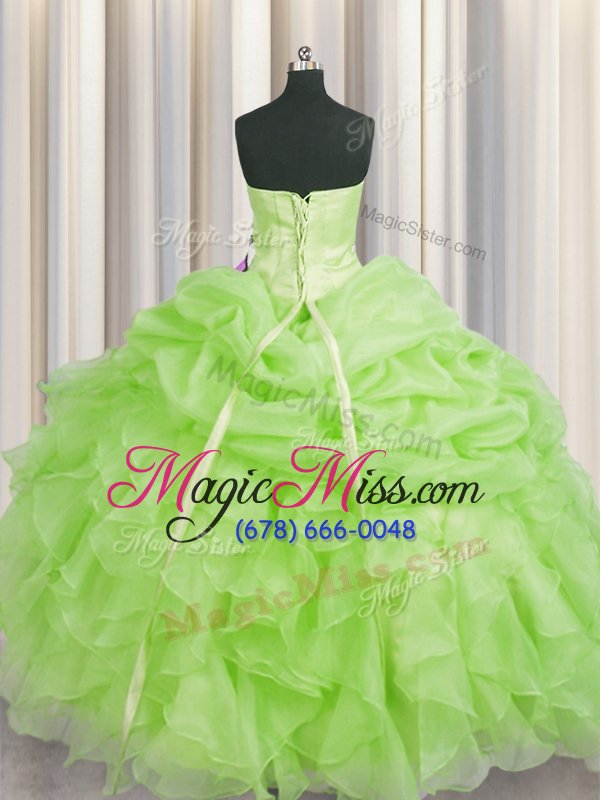 wholesale graceful sweetheart sleeveless quinceanera gowns floor length beading and ruffles organza