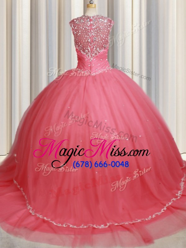 wholesale affordable straps straps cap sleeves sweep train zipper beading and appliques 15 quinceanera dress