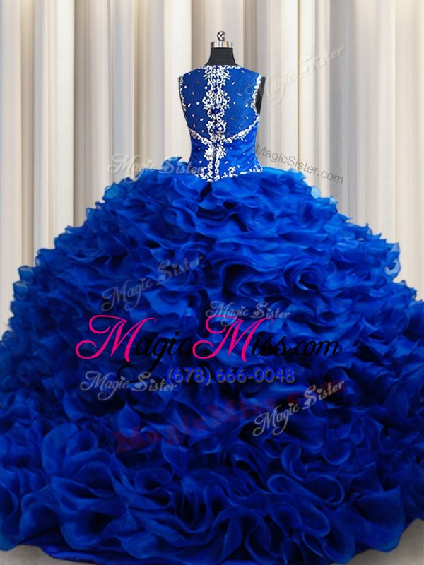 wholesale cute straps sleeveless organza quince ball gowns beading and appliques and ruffles lace up