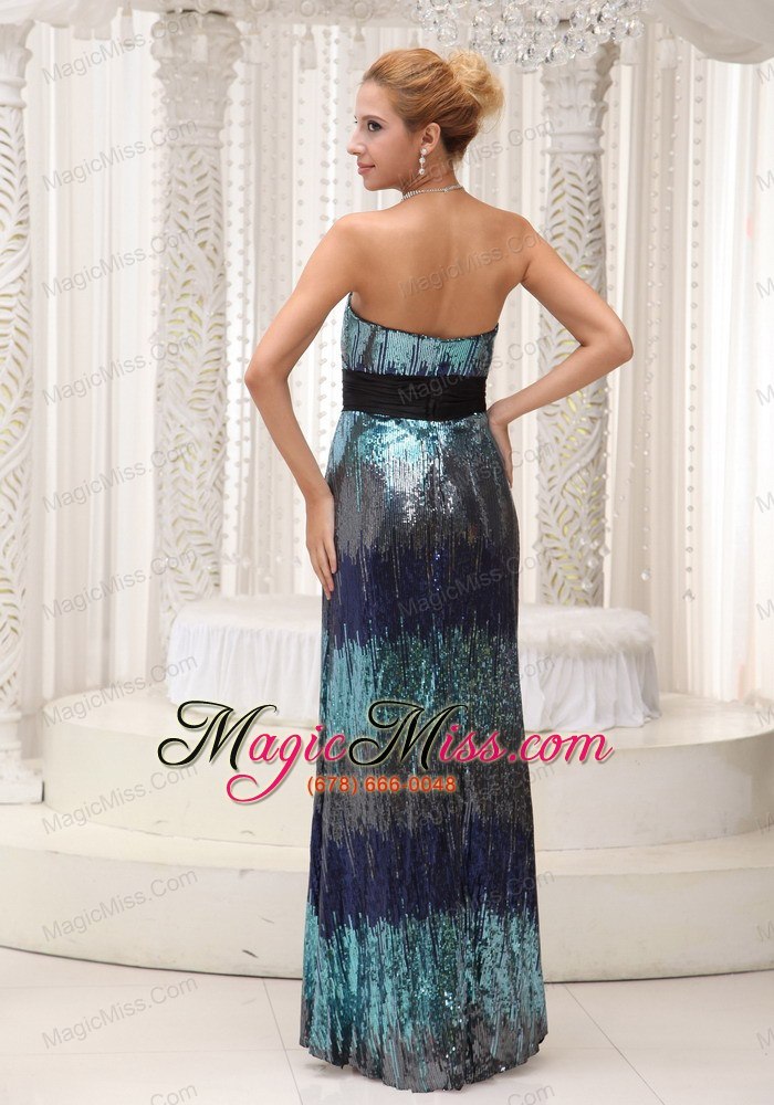wholesale high slit colorful paillette over skirt with beading floor-length 2013 prom / homecoming dress for formal evening