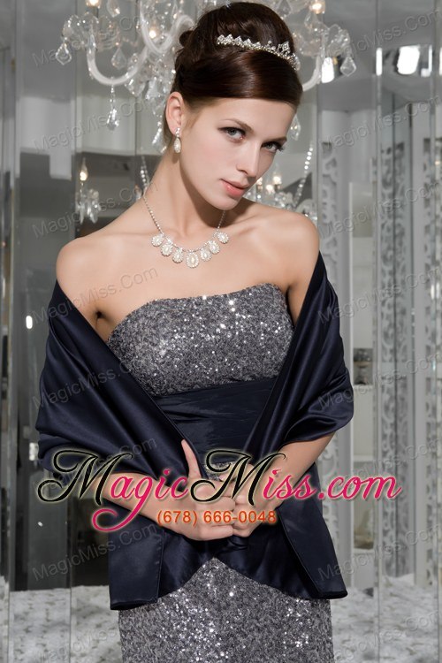 wholesale beautiful mermaid strapless prom / evening dress sequin and taffeta sash brush train