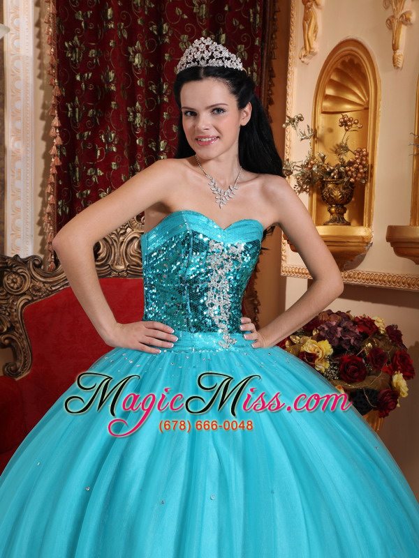 wholesale popular ball gown sweetheart floor-length tulle beading quinceanera dress