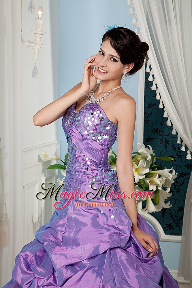 wholesale lavender a-line sweetheart floor-length taffeta sequins quinceanera dress