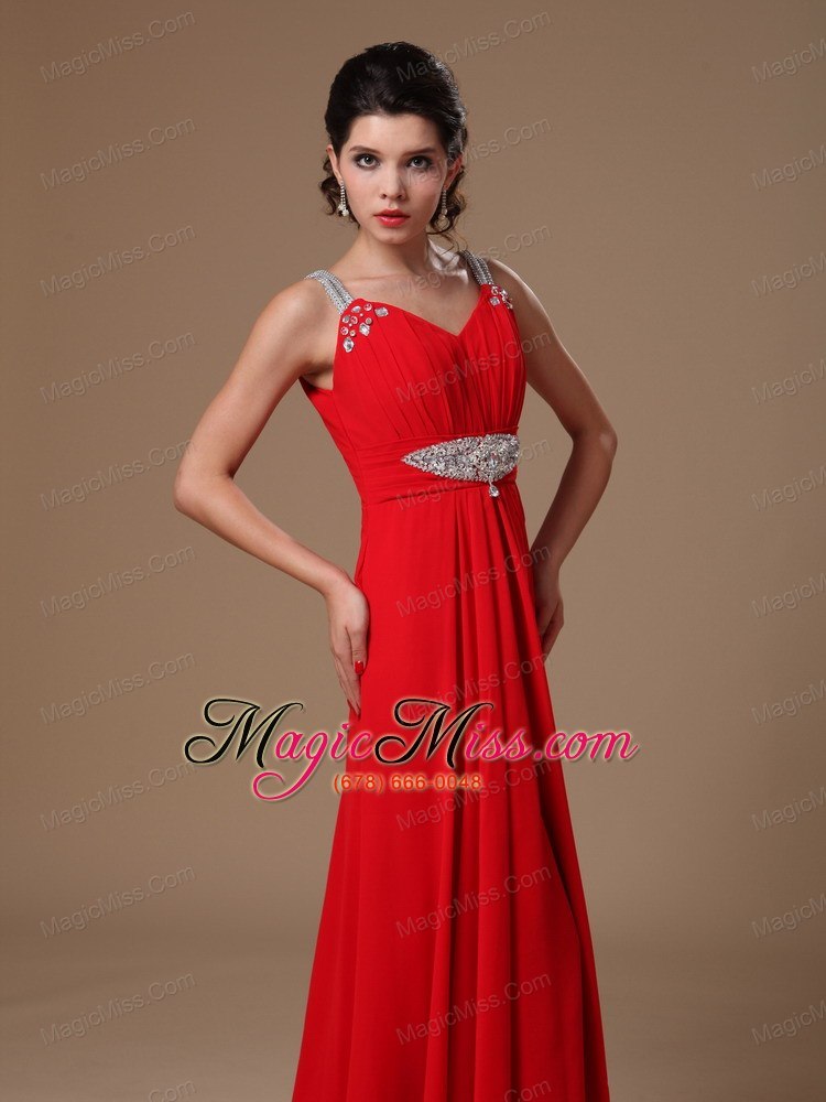 wholesale red beaded decorate shoulder customize empire 2013 new style prom gowns in tuscaloosa alabama