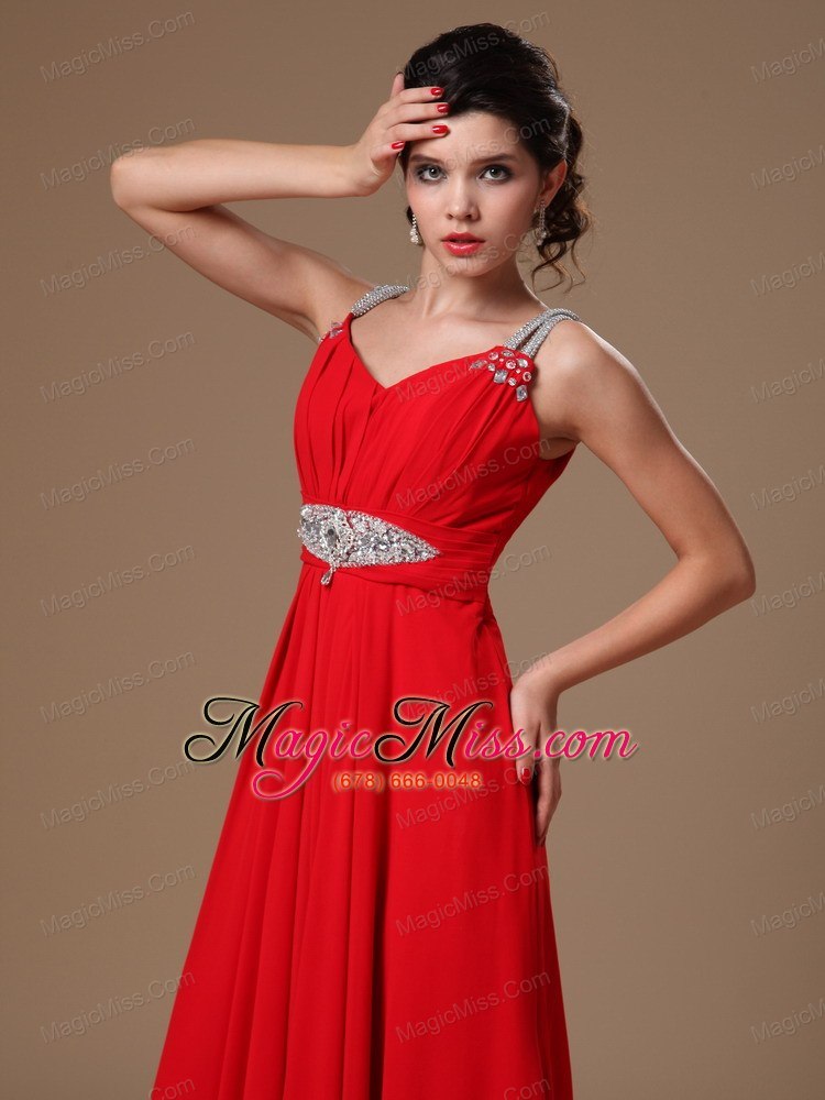 wholesale red beaded decorate shoulder customize empire 2013 new style prom gowns in tuscaloosa alabama