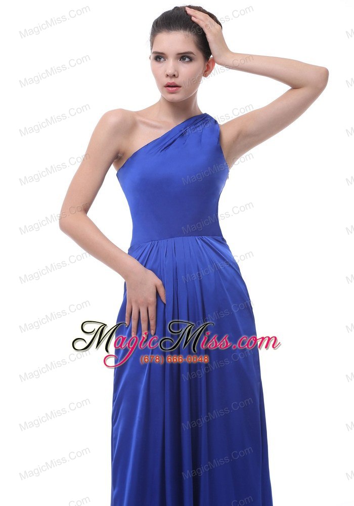 wholesale royal blue one shoulder taffeta floor-length bridesmaid dress for 2013
