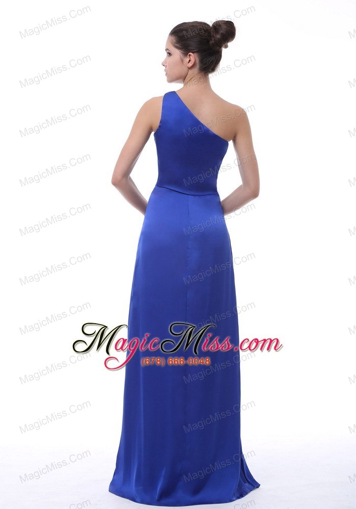 wholesale royal blue one shoulder taffeta floor-length bridesmaid dress for 2013