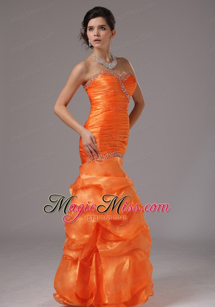 wholesale mermaid beaded decorate bust and ruched bodice for 2013 prom dress in alabama