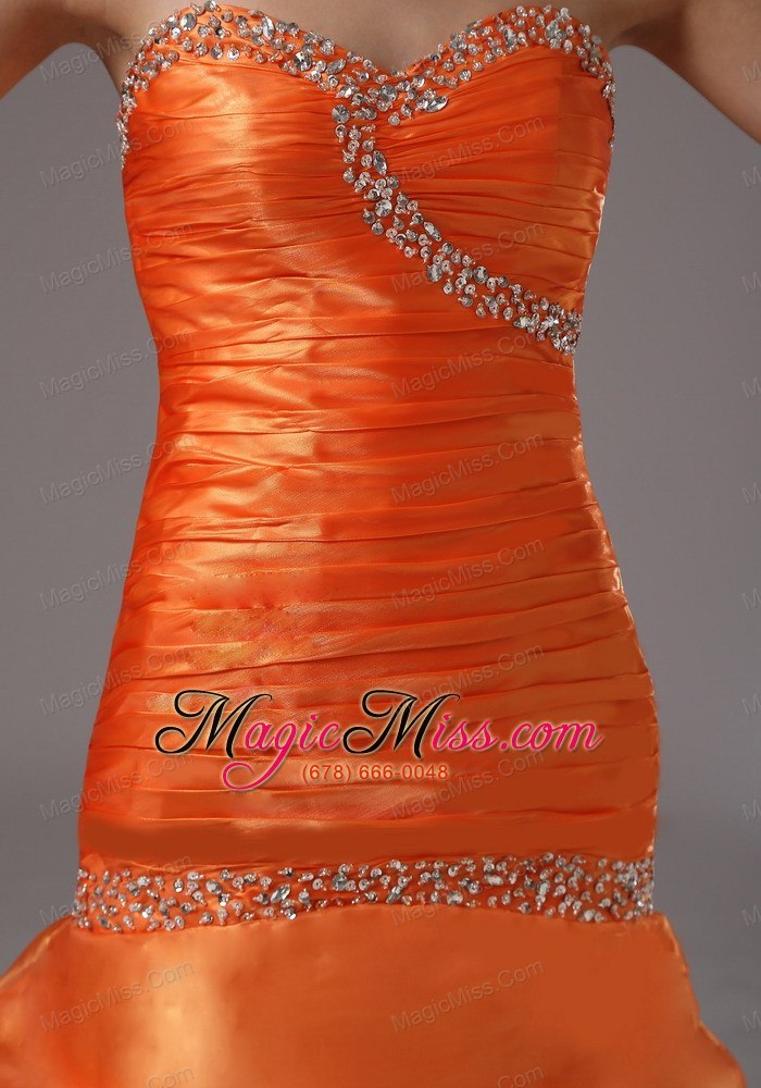 wholesale mermaid beaded decorate bust and ruched bodice for 2013 prom dress in alabama
