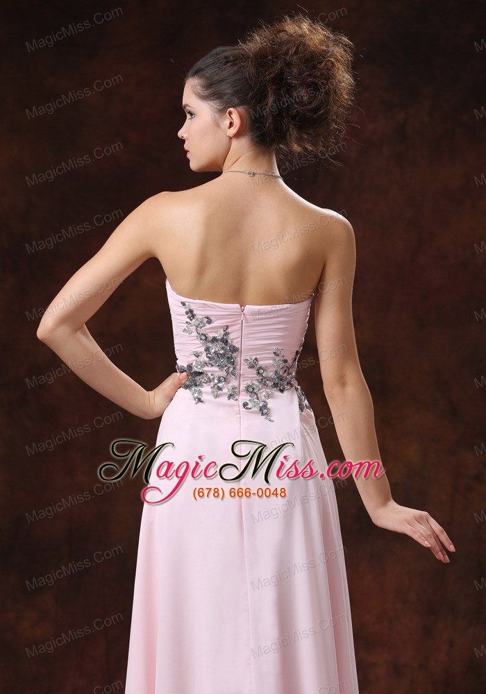 wholesale sweetheart baby pink for 2013 prom dress with appliques decorate waist in lansing michigan