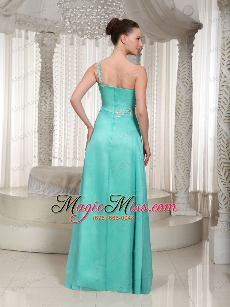 wholesale customize turquoise high slit prom dress for party 2013