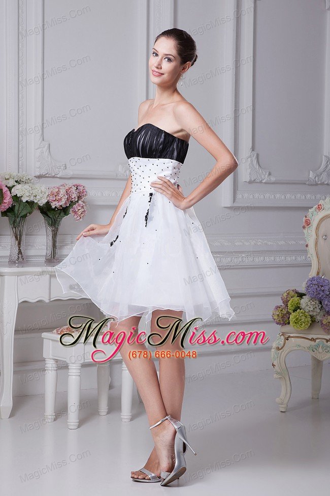 wholesale beading and appliques decorate ruching organza 2013 prom dress knee-length