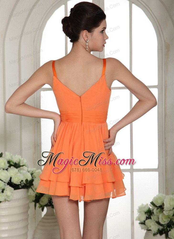 wholesale orange mini-length straps club cocktail dress in madison