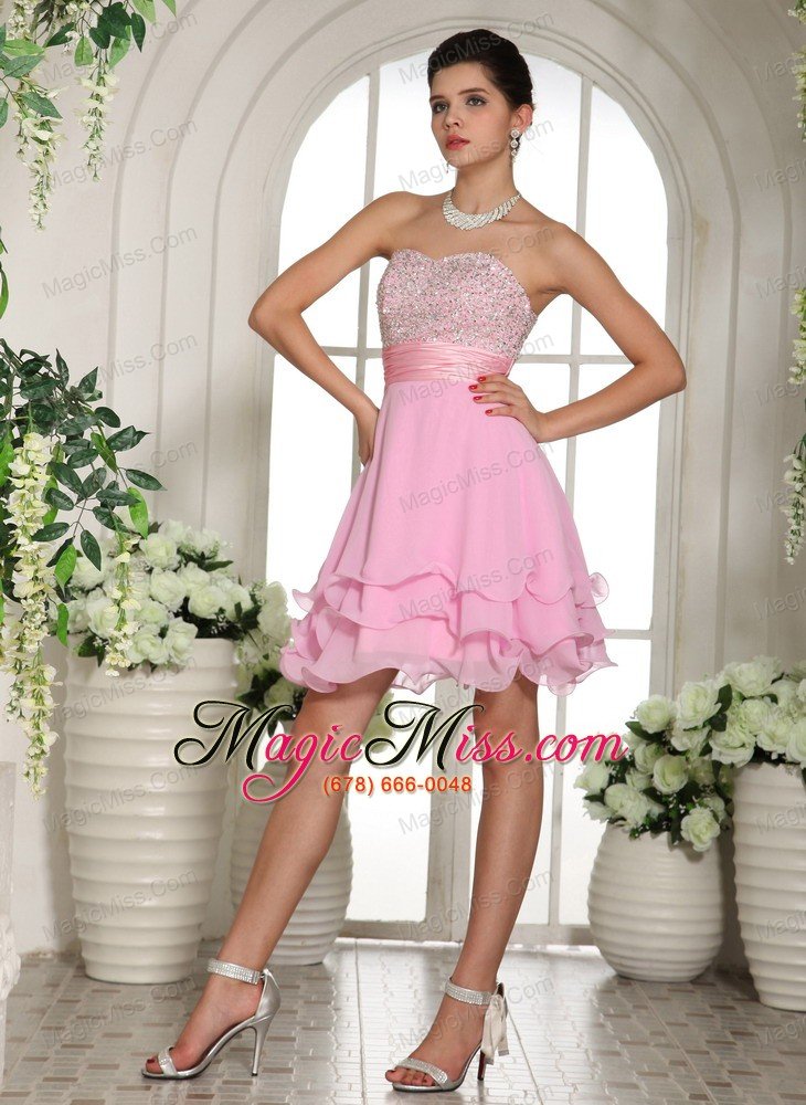 wholesale sweetheart a-line beaded for 2013 bbay pink cocktail / homecoming dress