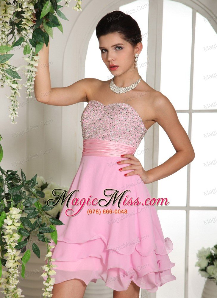wholesale sweetheart a-line beaded for 2013 bbay pink cocktail / homecoming dress