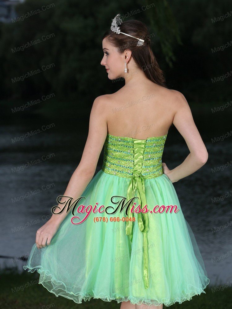 wholesale sweetheart neckline beaded decorate bodice green 2013 prom / cocktail dress