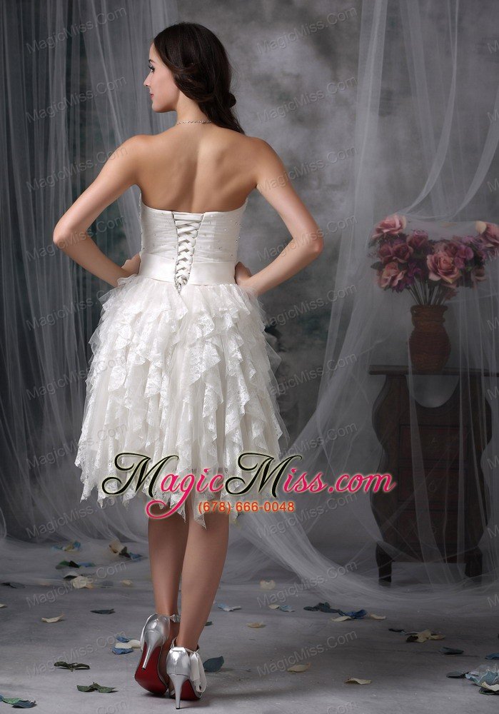wholesale sweet empire sweetheart knee-length lace beading wedding dress