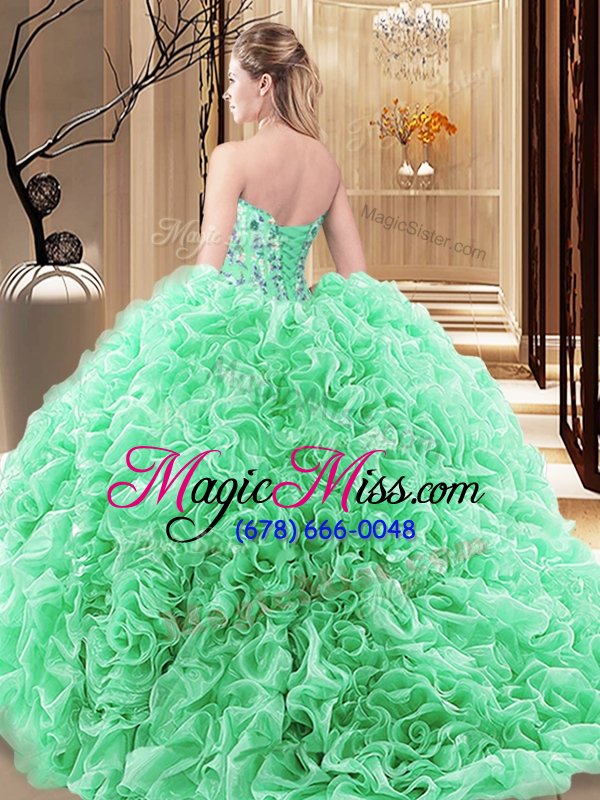 wholesale discount pick ups ball gowns sweet 16 dress sweetheart fabric with rolling flowers sleeveless floor length lace up