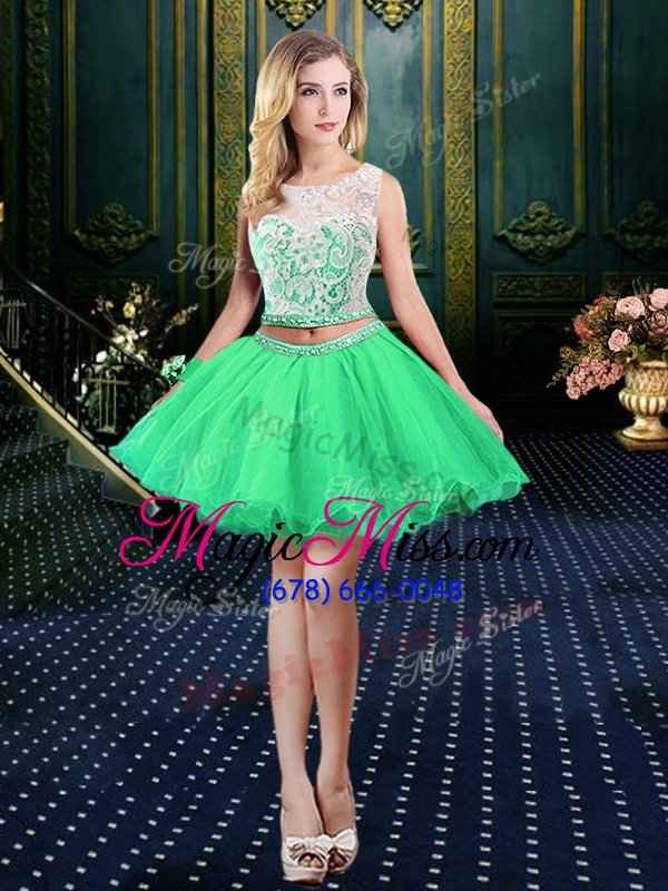 wholesale four piece sequins floor length 15th birthday dress scoop sleeveless lace up