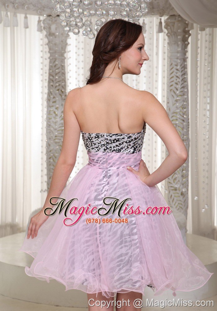 wholesale make you own 2013 prom dress with organza fabric and zebra sweetheart