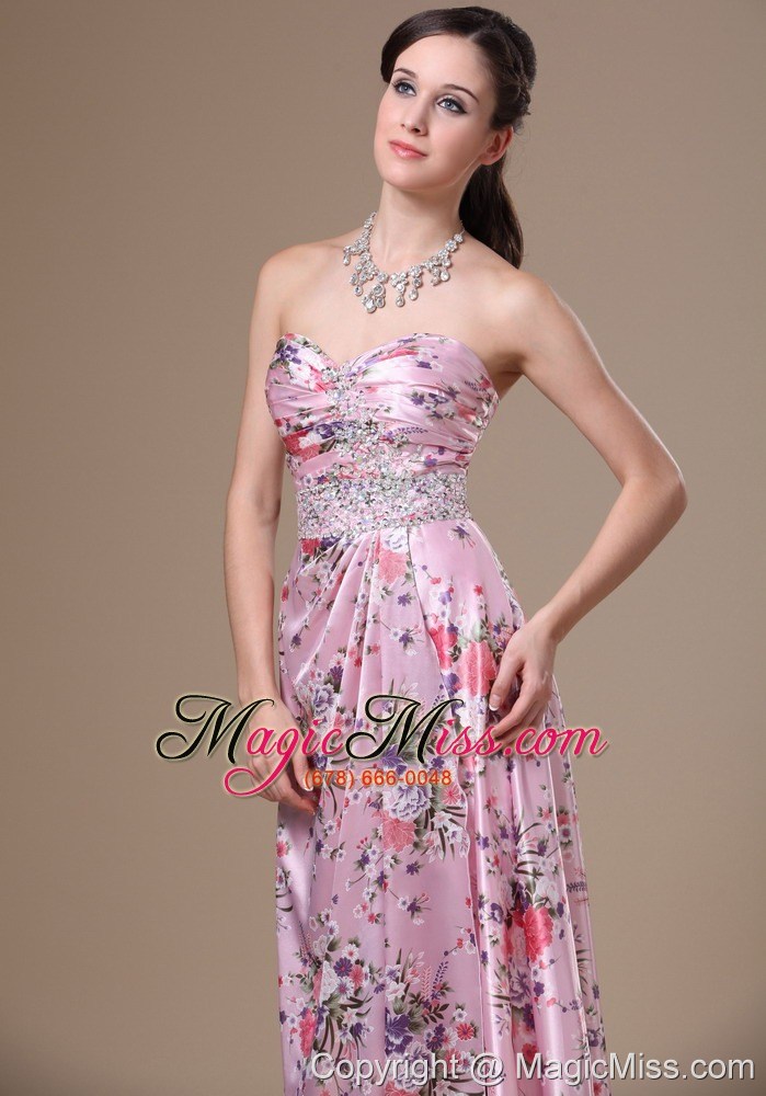 wholesale print beading column floor-length sweetheart 2013 prom dress
