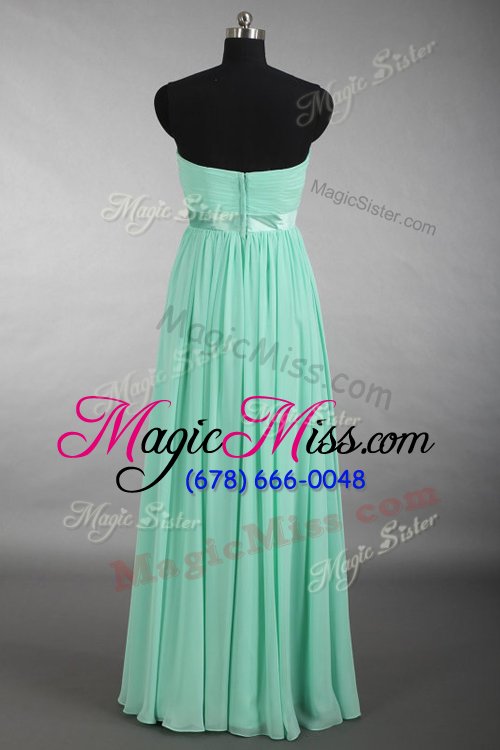 wholesale suitable turquoise sweetheart neckline ruching prom party dress sleeveless zipper
