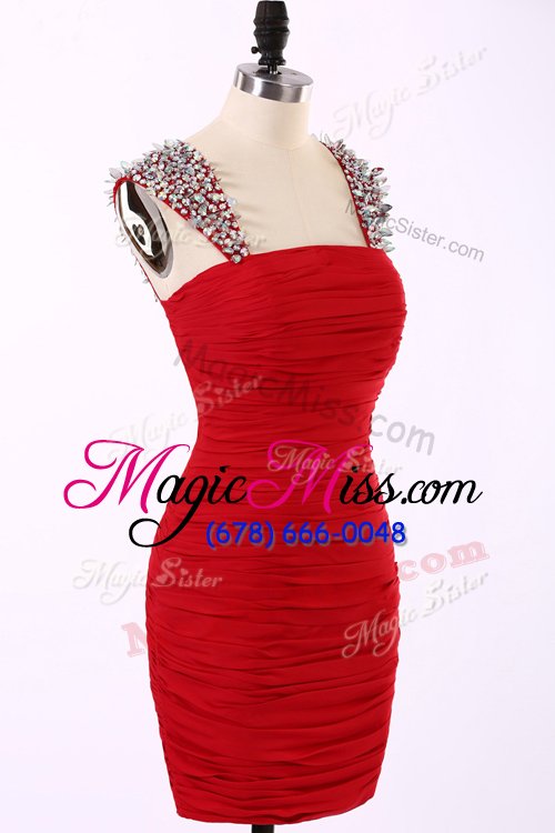 wholesale fantastic taffeta sleeveless mini length homecoming gowns and beading