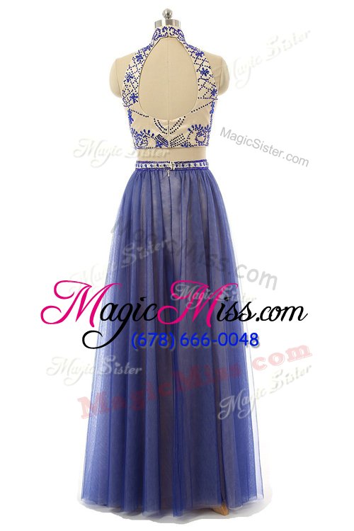 wholesale halter top sleeveless appliques zipper prom dresses