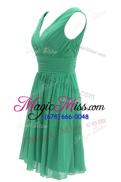 wholesale stylish ruching prom homecoming dress black and blue and green and purple and yellow zipper sleeveless knee length