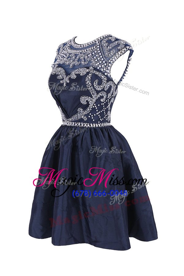 wholesale superior scoop cap sleeves beading backless dress for prom