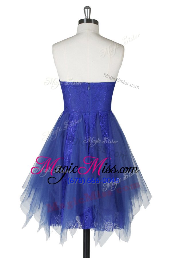 wholesale modern strapless sleeveless tulle and lace prom dress belt zipper