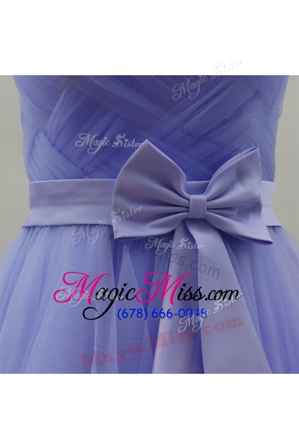 wholesale perfect knee length lavender prom evening gown sweetheart sleeveless zipper
