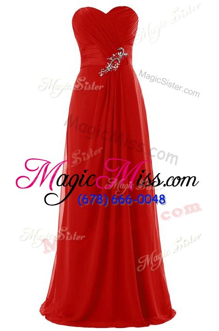 wholesale flirting floor length a-line sleeveless red and blue and purple red carpet prom dress zipper