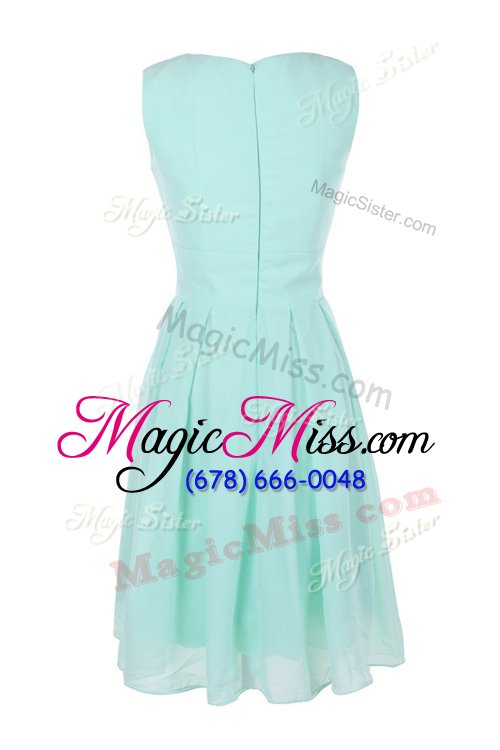 wholesale light blue sleeveless chiffon zipper prom gown for prom and party