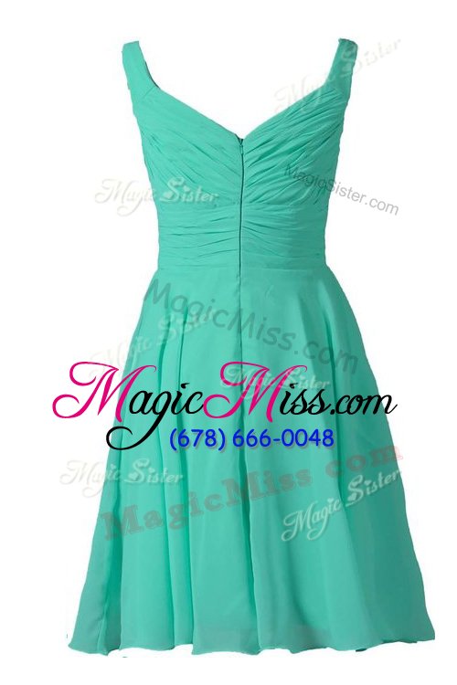 wholesale beautiful off the shoulder black and blue and green and purple and yellow and orange chiffon zipper homecoming dress online sleeveless knee length pleated
