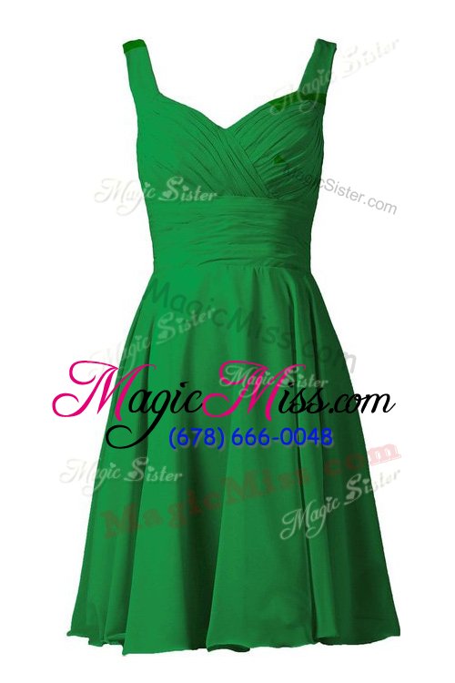 wholesale beautiful off the shoulder black and blue and green and purple and yellow and orange chiffon zipper homecoming dress online sleeveless knee length pleated