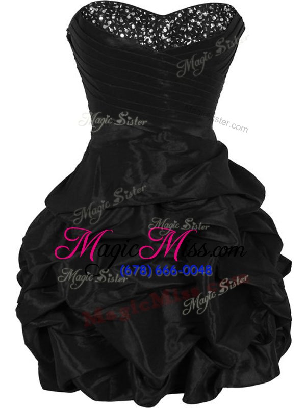 wholesale ball gowns military ball gowns black and red sweetheart taffeta sleeveless mini length lace up