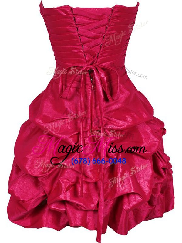 wholesale ball gowns military ball gowns black and red sweetheart taffeta sleeveless mini length lace up