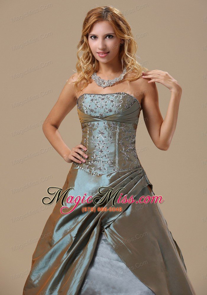 wholesale olive green embroidery in baton rouge louisiana for 2013 prom dress custom made