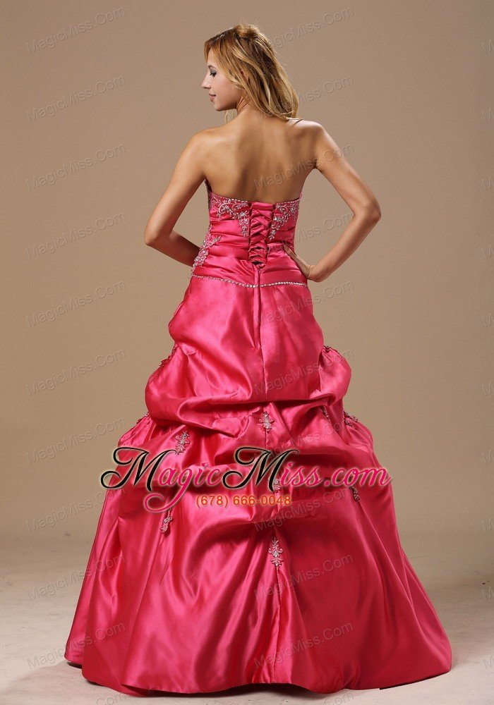 wholesale coral red in lansing michigan city for 2013 prom dress with appliques decorate bust