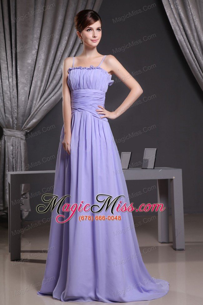 wholesale straps lilac for custom made prom dress with chiffon