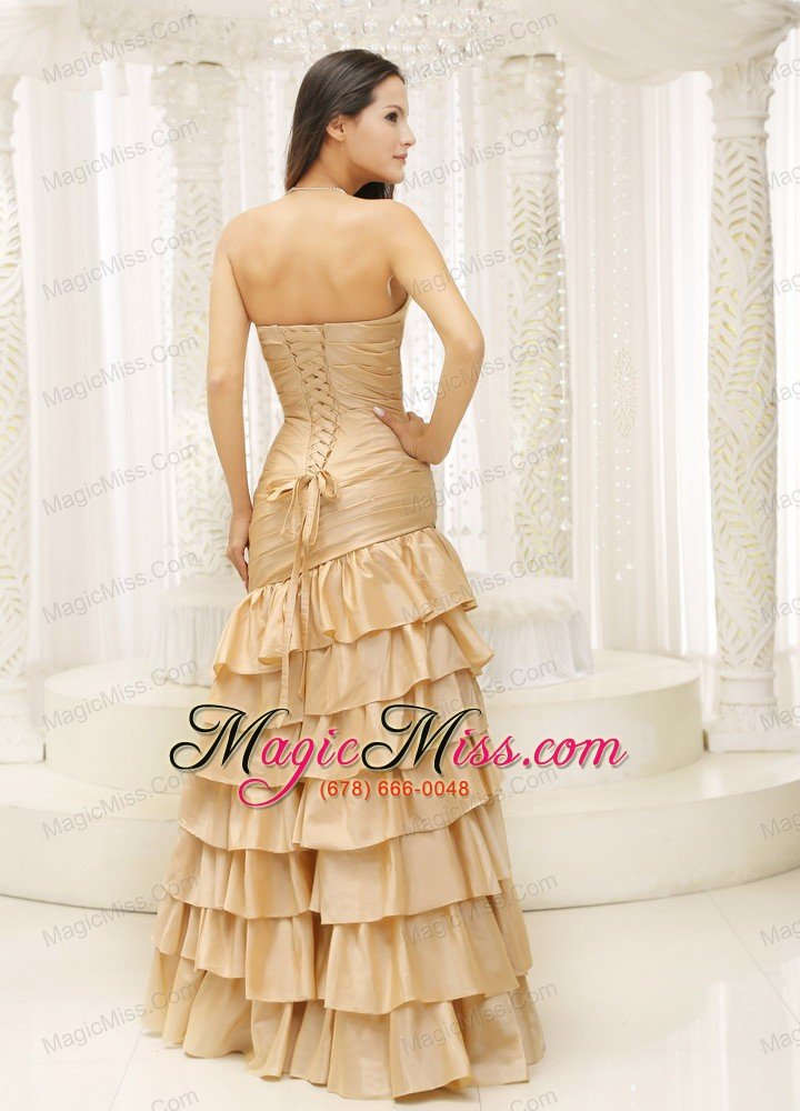 wholesale ruffled layers and bodice sweetheart floor-length for remarkable prom dress