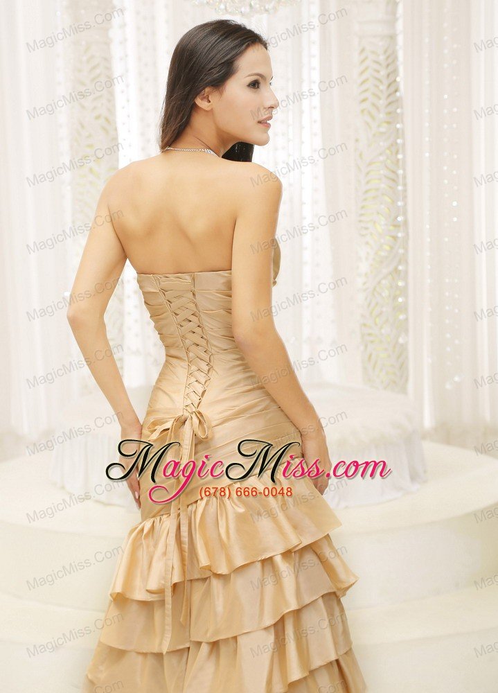 wholesale ruffled layers and bodice sweetheart floor-length for remarkable prom dress