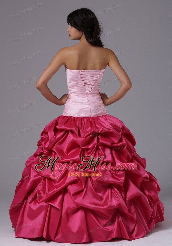 wholesale coral red and rose pink for quinceanera dress with ruched bodice beading in aptos california
