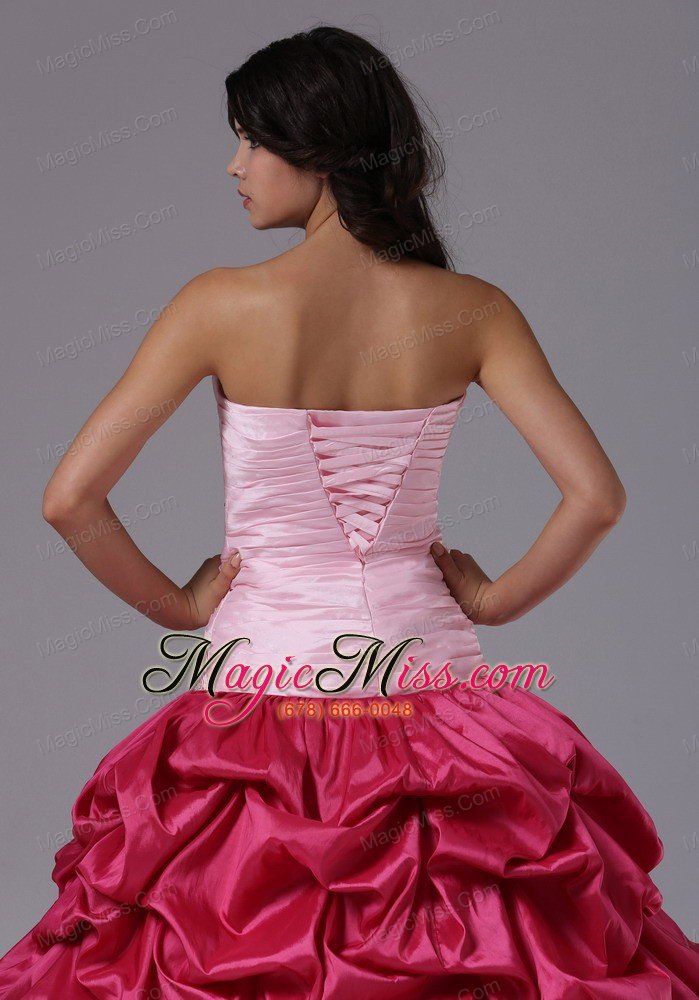 wholesale coral red and rose pink for quinceanera dress with ruched bodice beading in aptos california