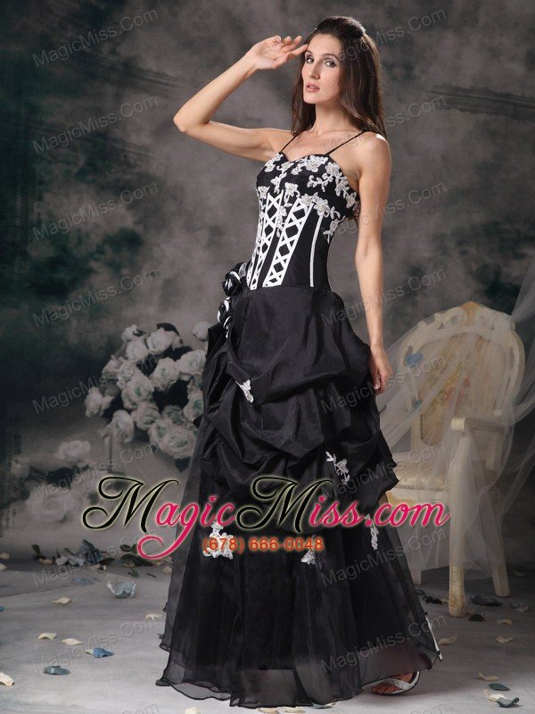 wholesale black organza a-line strapless appliques new style 2013 prom gowns in daphne alabama