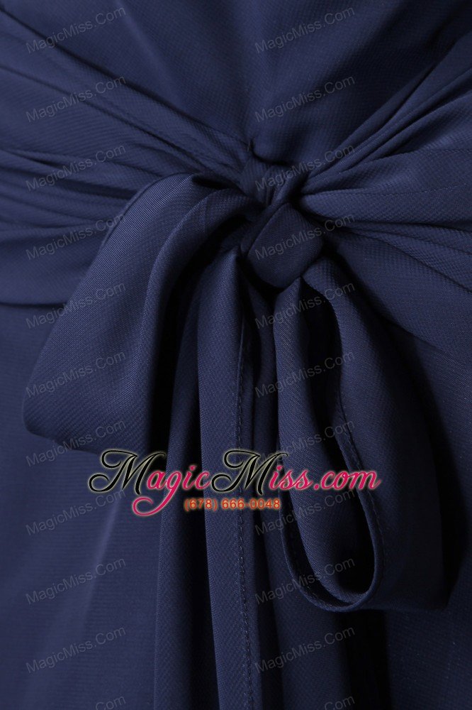 wholesale black empire v-neck floor-length chiffon ruch prom dress